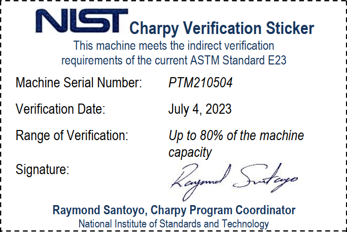 恭喜隱石檢測取得美國NIST沖擊認(rèn)證
